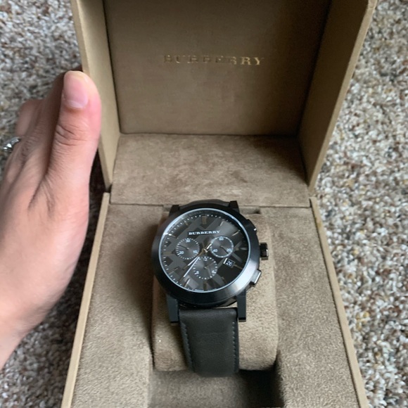 Burberry Accessories Mens Burberry Leather Strap Watch Poshmark